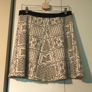 Handmade Cream and Black Skirt